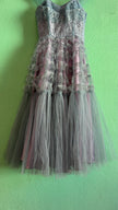 Vintage 1950s Dusty Lilac Lace & Tulle Evening Dress