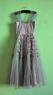 Vintage 1950s Dusty Lilac Lace & Tulle Evening Dress