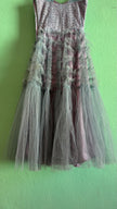 Vintage 1950s Dusty Lilac Lace & Tulle Evening Dress