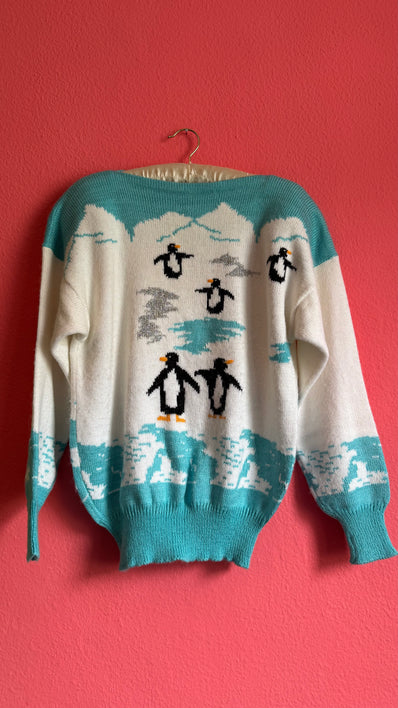 Penguin Intarsia Knit Sweater