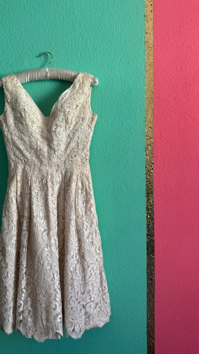 Vintage Michel Goma Selection Paris Lace Wedding Dress