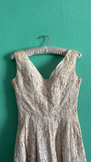 Vintage Michel Goma Selection Paris Lace Wedding Dress