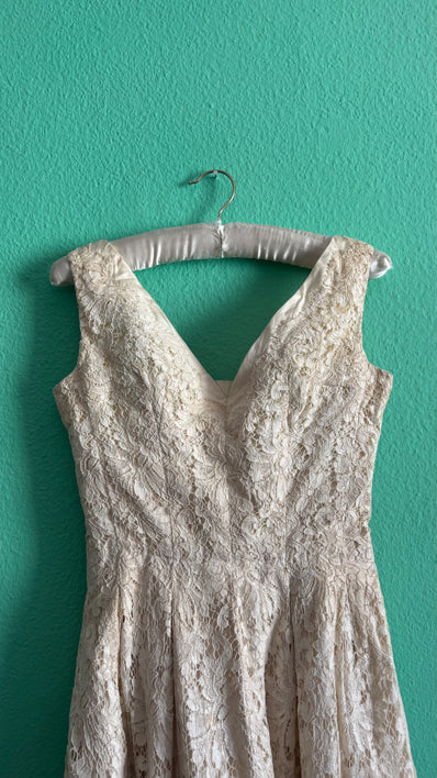 Vintage Michel Goma Selection Paris Lace Wedding Dress