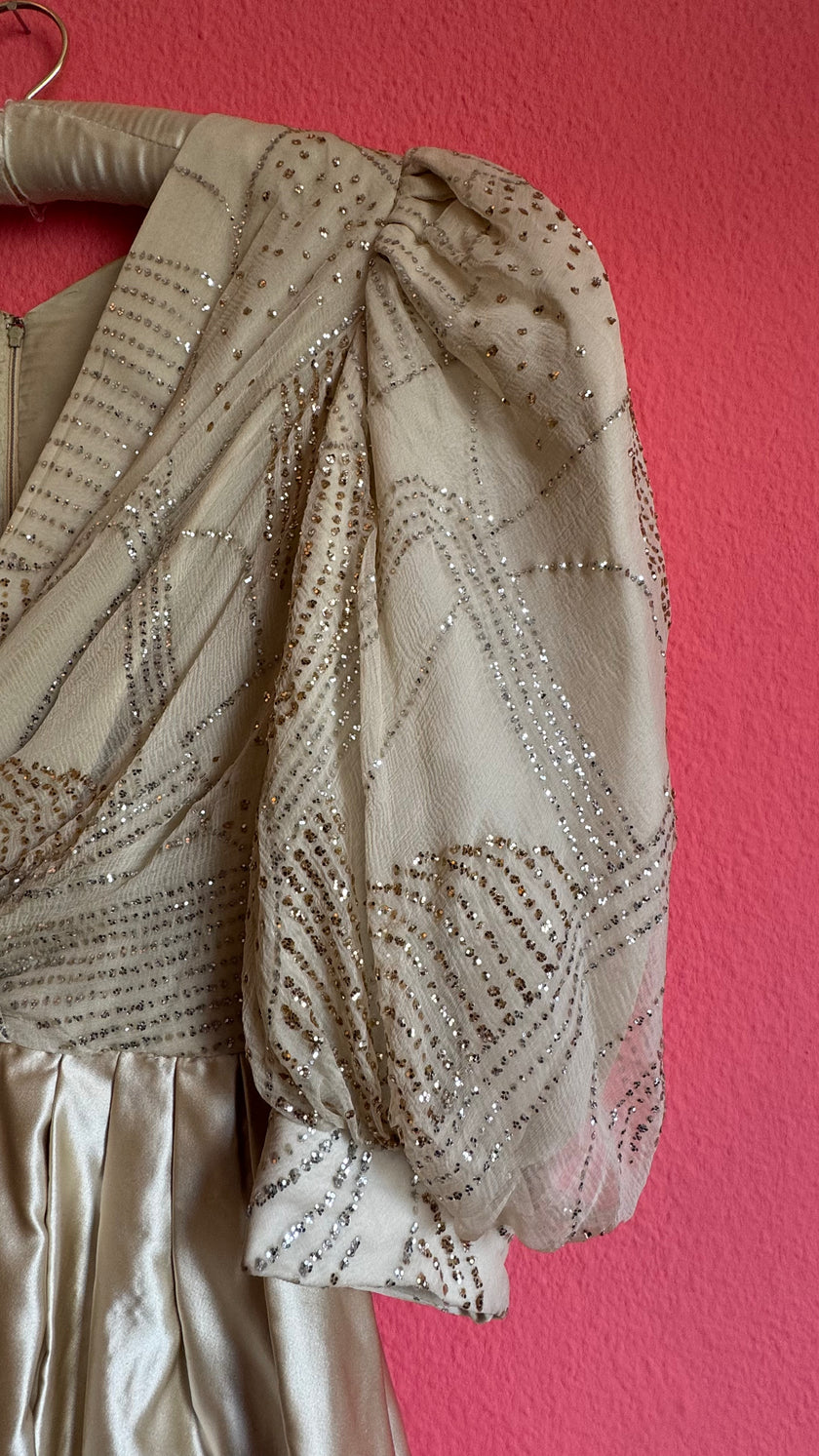 Trixi Schober Boutique Wien Champagne Beaded Evening Dress