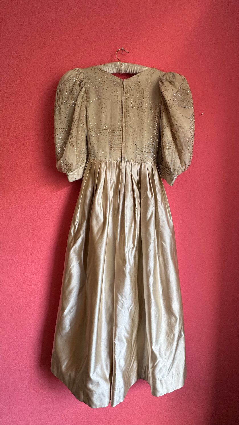 Trixi Schober Boutique Wien Champagne Beaded Evening Dress