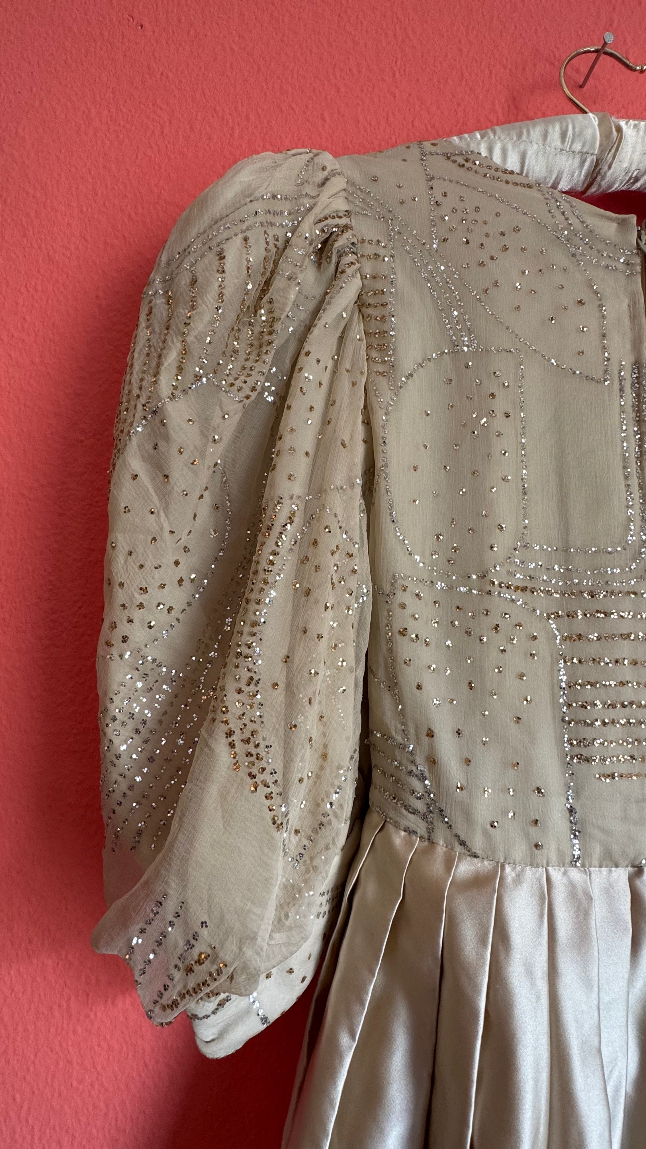 Trixi Schober Boutique Wien Champagne Beaded Evening Dress