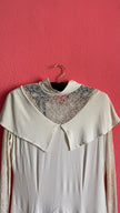 Vintage Ivory Crepe De Chine And Lace Maxi Dress