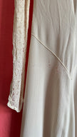 Vintage Ivory Crepe De Chine And Lace Maxi Dress