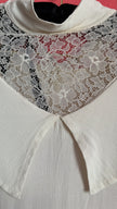 Vintage Ivory Crepe De Chine And Lace Maxi Dress