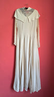 Vintage Ivory Crepe De Chine And Lace Maxi Dress