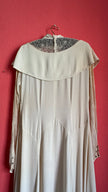 Vintage Ivory Crepe De Chine And Lace Maxi Dress