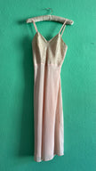 1990s Blush Pink Lace Slip Dress