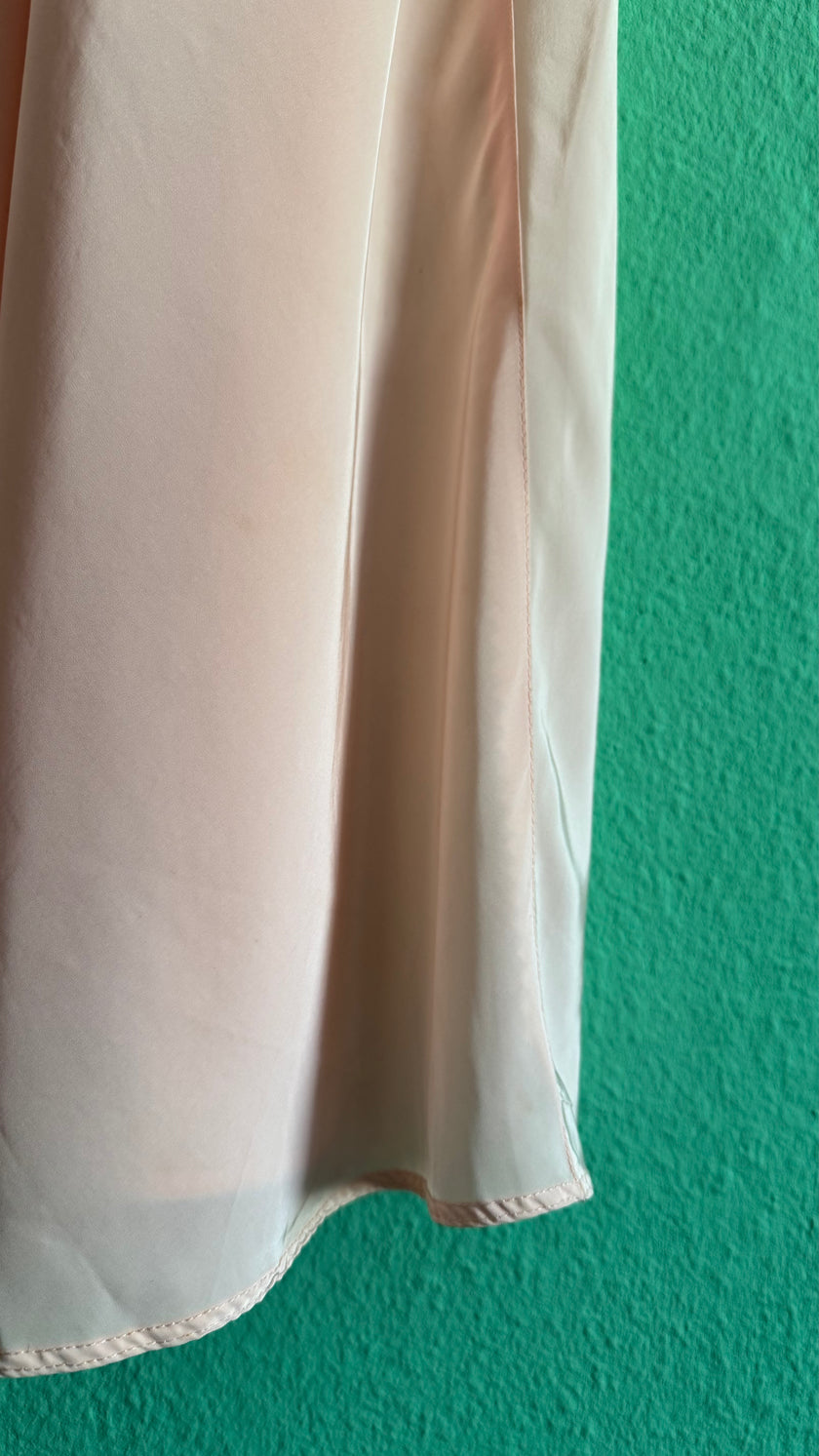 1990s Blush Pink Lace Slip Dress