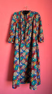 Vintage Floral Cotton House Dress