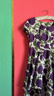 Vintage 1950s Purple Floral Cotton Dress