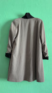 Japanese Haori Kimono Jacket In Taupe And Black With Abstract Panel Details