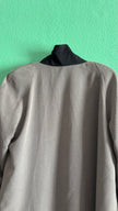 Japanese Haori Kimono Jacket In Taupe And Black With Abstract Panel Details
