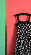 Black Polka Dot Tulle Dress with Satin Straps