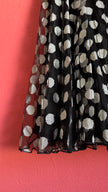 Black Polka Dot Tulle Dress with Satin Straps