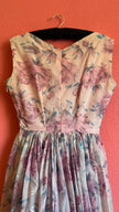 Vintage 1950s Style Pastel Floral Party Dress