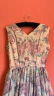 Vintage 1950s Style Pastel Floral Party Dress