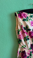 Vintage 1950s Floral Fit And Flare Dress