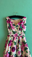 Vintage 1950s Floral Fit And Flare Dress