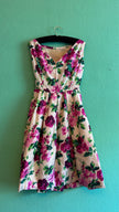 Vintage 1950s Floral Fit And Flare Dress