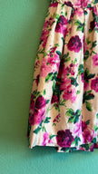 Vintage 1950s Floral Fit And Flare Dress