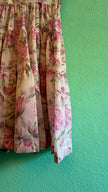 1980s Romantic Floral Tiered Dress
