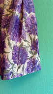 1950s Purple Floral Cocktail Dress