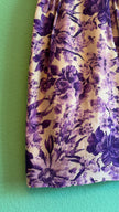 1950s Purple Floral Cocktail Dress