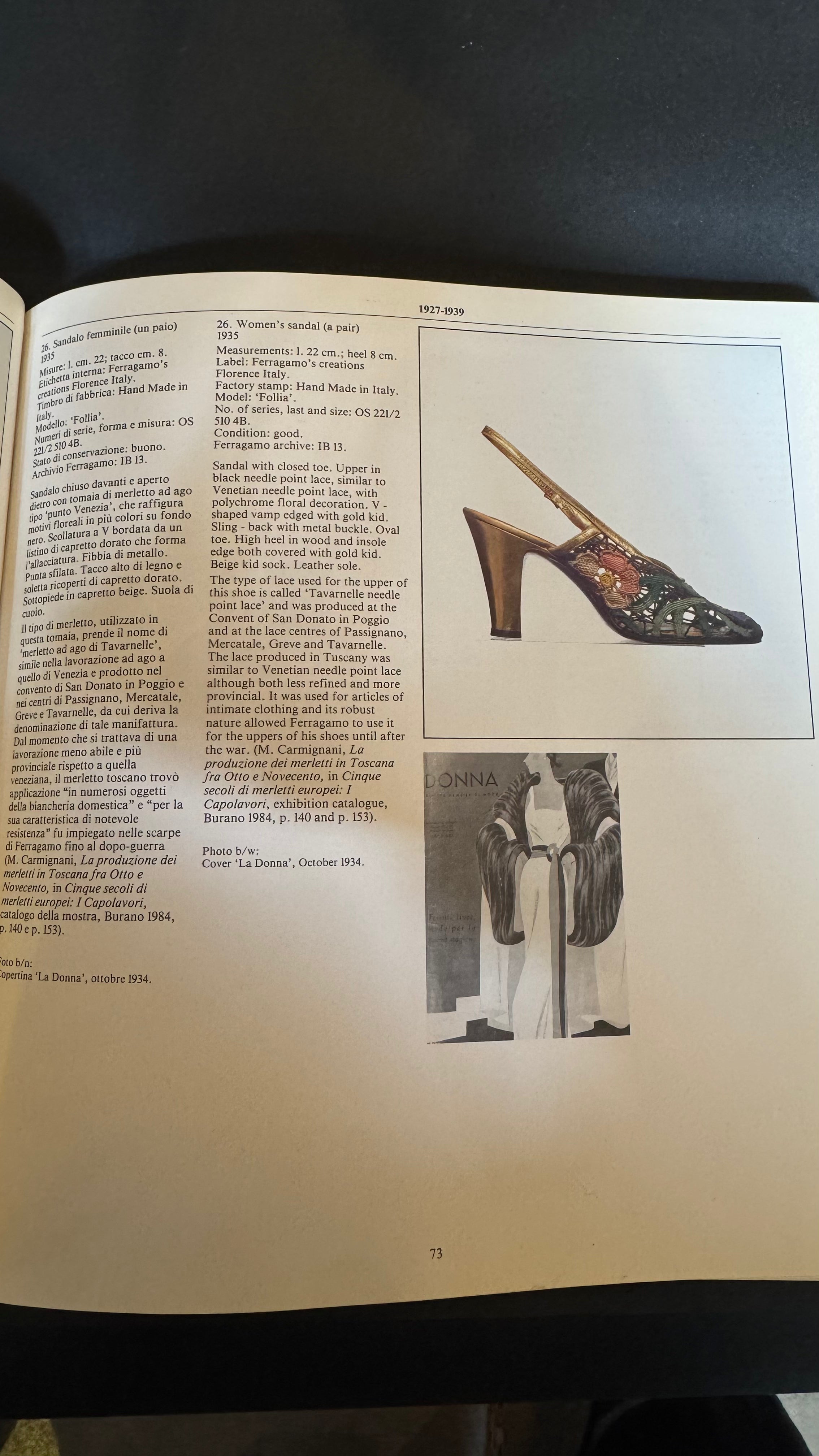 1930s Salvatore Ferragamo's Creations Floral Lace Evening Pumps For Lord & Taylor