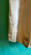1950s Champagne Beaded Evening Dress With Bow Detail