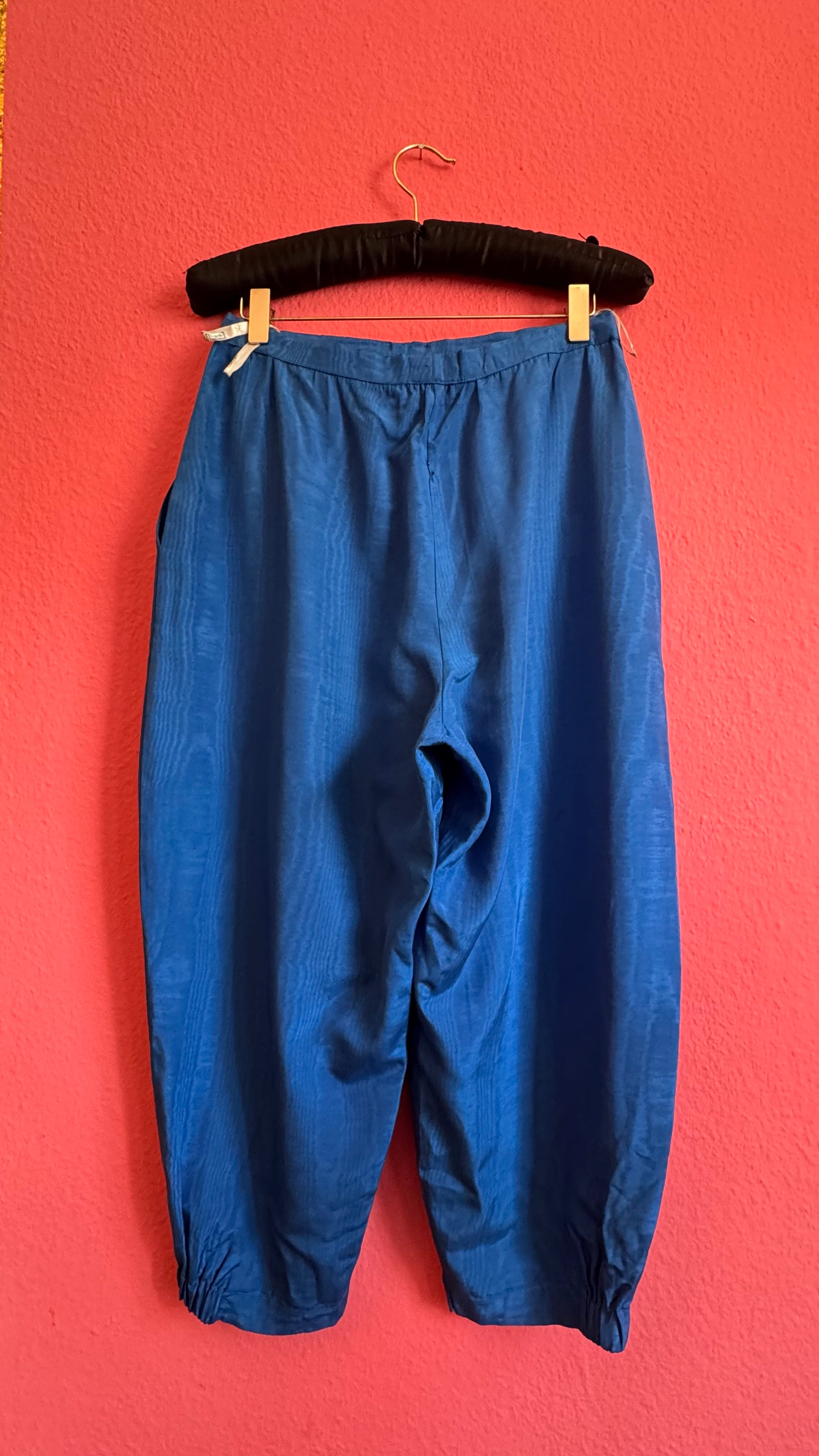 1980s Cobalt Blue Blouse And Trouser Set