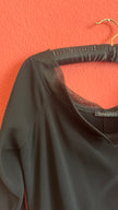 1990s Black Tahari Minimalist Maxi Dress