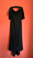 1990s Black Tahari Minimalist Maxi Dress