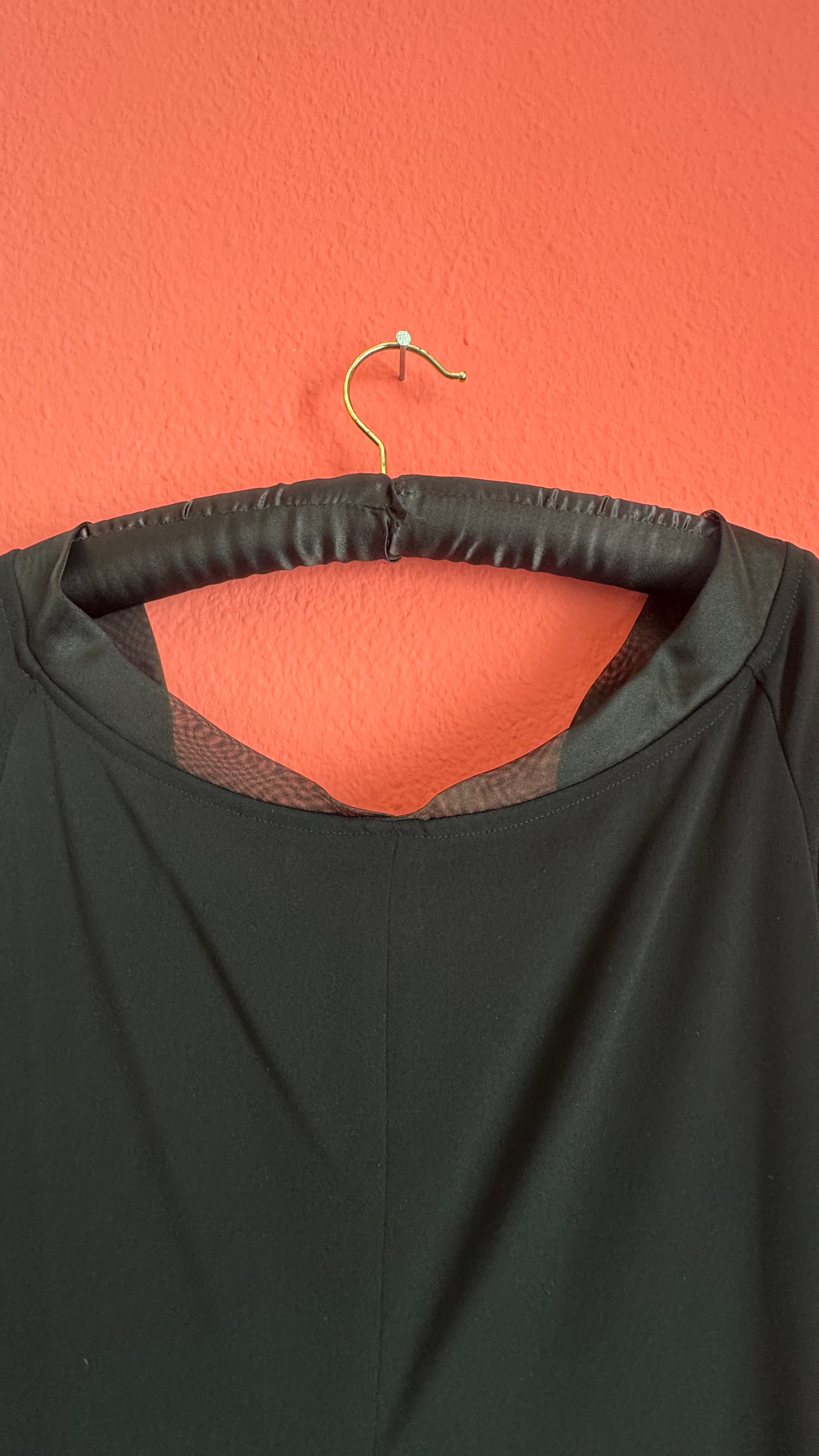 1990s Black Tahari Minimalist Maxi Dress
