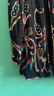 1980s Black Beaded Sequin Evening Jacket