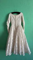 1950s Ivory Lace Wedding Dress With Bow