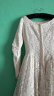1950s Ivory Lace Wedding Dress With Bow