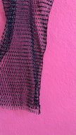 Black Beaded Net Halter Top