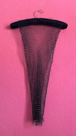 Black Beaded Net Halter Top