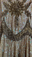Vintage 1920s Beaded Flapper Dress With Art Deco Sequin Detail
