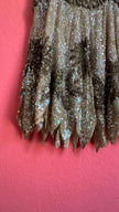 Vintage 1920s Beaded Flapper Dress With Art Deco Sequin Detail