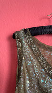 Vintage 1920s Beaded Flapper Dress With Art Deco Sequin Detail