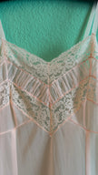 Vintage 1950s Pale Pink Lace Slip Dress