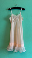 Vintage 1950s Pale Pink Lace Slip Dress