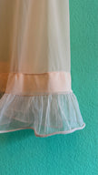 Vintage 1950s Pale Pink Lace Slip Dress