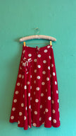 Vintage 1950s Red Polka Dot Circle Skirt